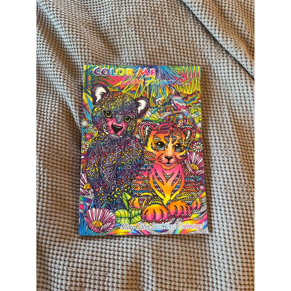 Lisa Frank Color Me Coloring Book Animals Tiger Panda Kids Adult Uncolored